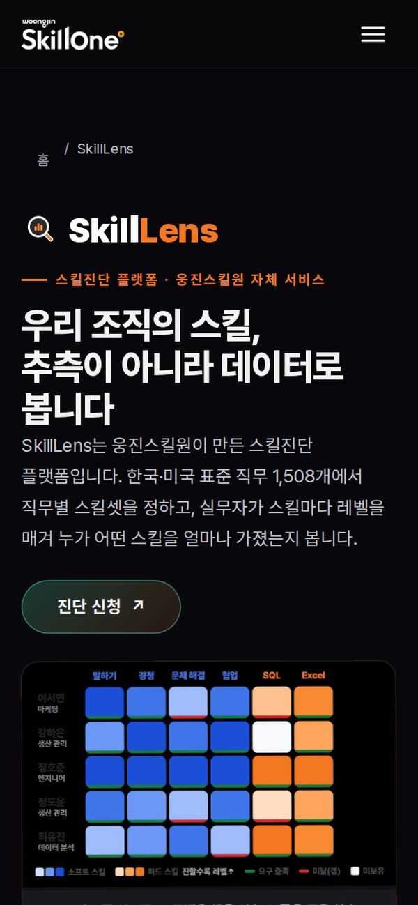 스킬 진단 소개 (모바일)